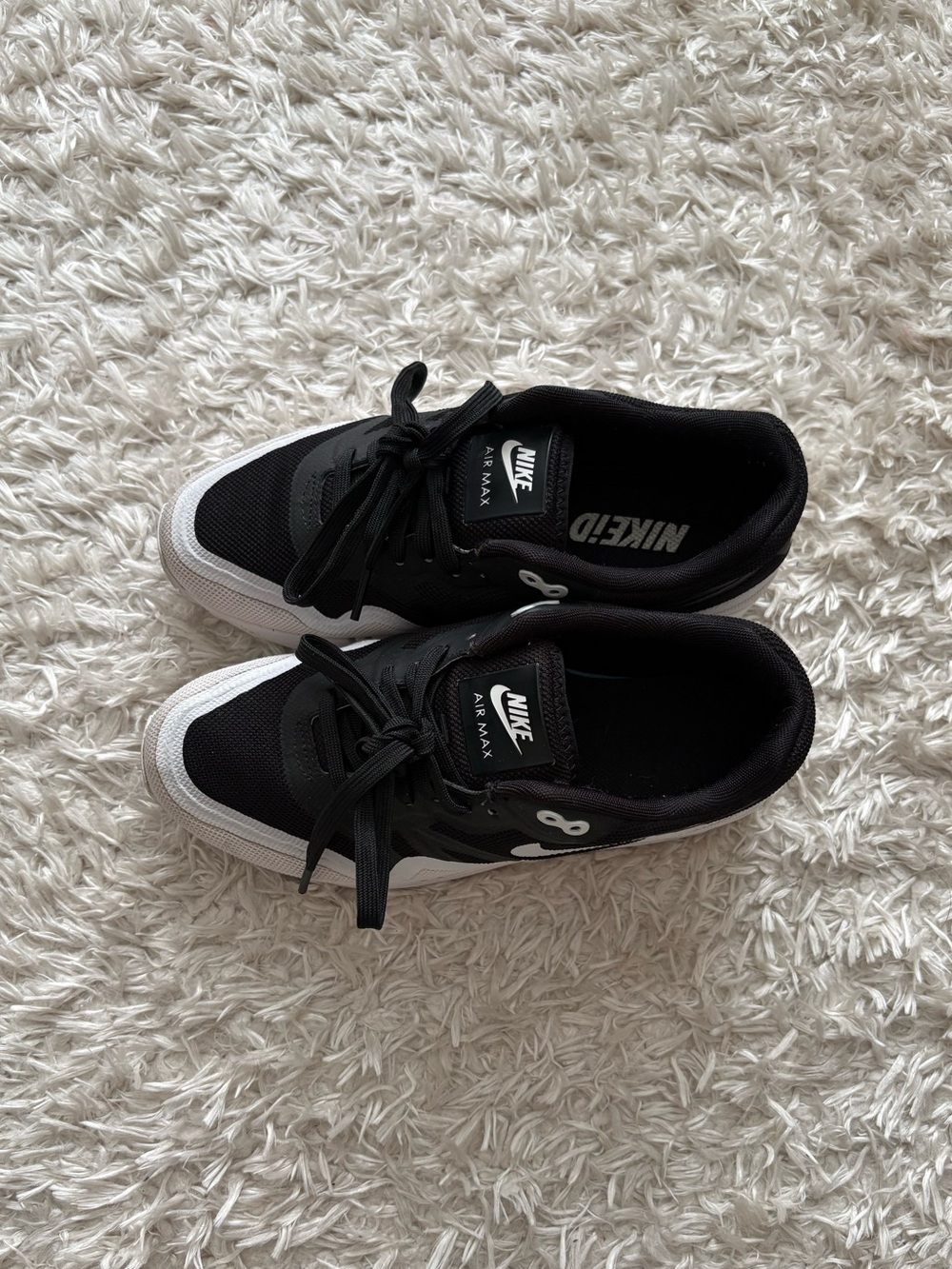Nike Air Max Black White Ultra Moire Sneakers Women’s 6 - Picture 2 of 7
